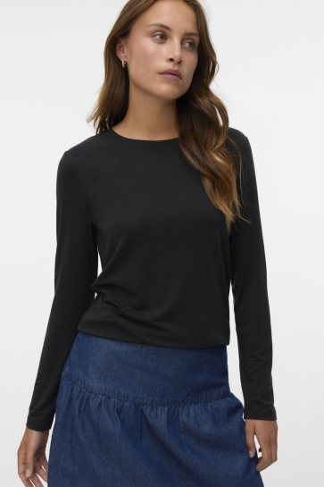 Vero Moda T-shirt VMAVA LS TOP JRS GA NOOS 10260456 Black