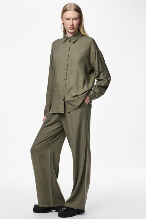 Pieces groene dames blouse | Model