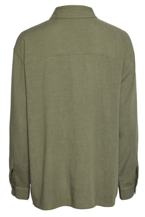 Pieces groene dames blouse | Achteraanzicht