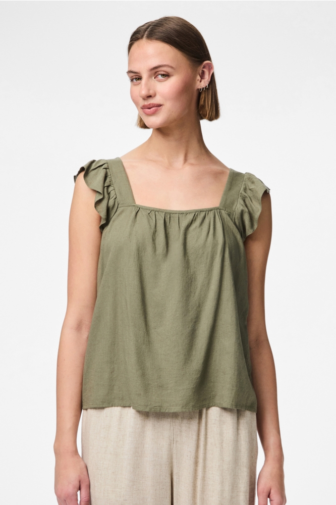 Pieces groene dames top |