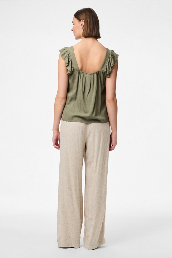 Pieces groene dames top |