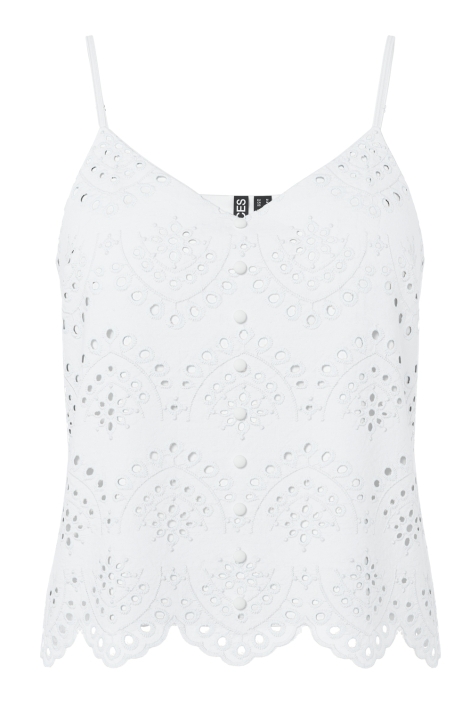 Pieces witte dames top | Vooraanzicht