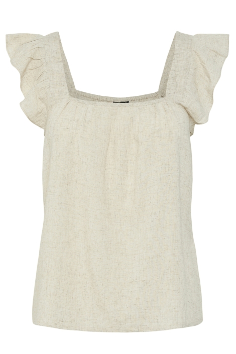Pieces beige dames top | Vooraanzicht