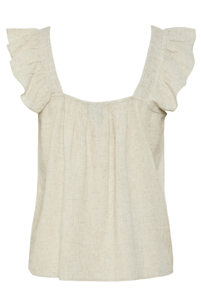 Pieces beige dames top | Achteraanzicht
