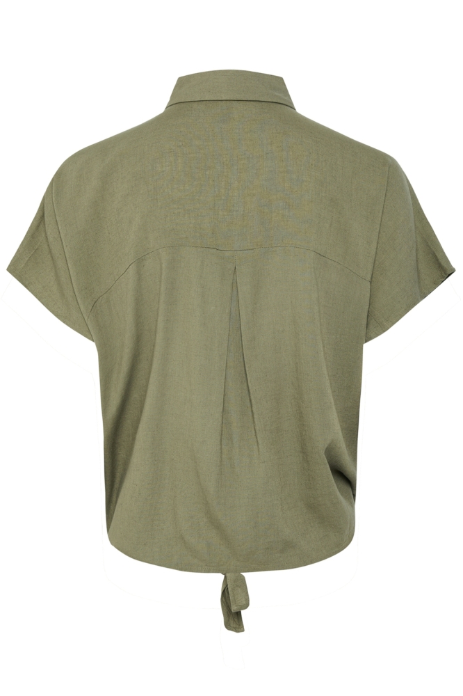 Pieces groene dames blouse | Achteraanzicht