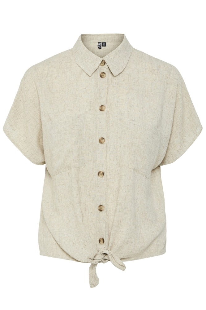 Pieces beige dames blouse | Vooraanzicht