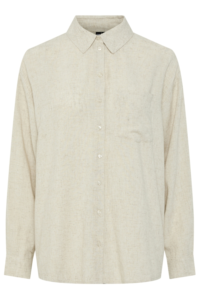 Pieces beige dames blouse | Vooraanzicht