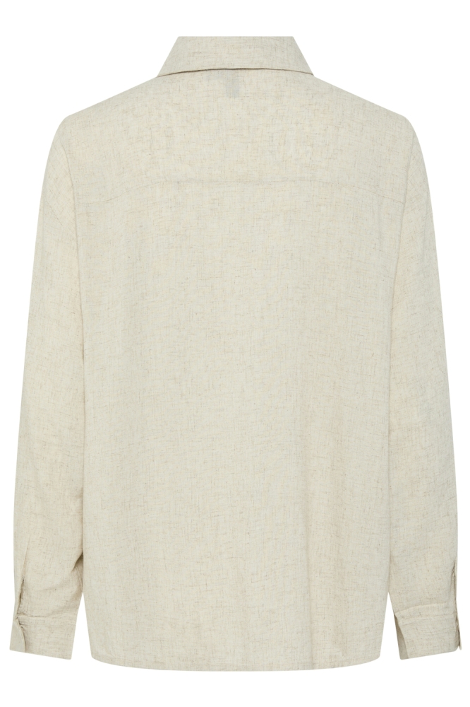 Pieces beige dames blouse | Achteraanzicht