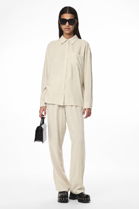 Pieces beige dames blouse | Model