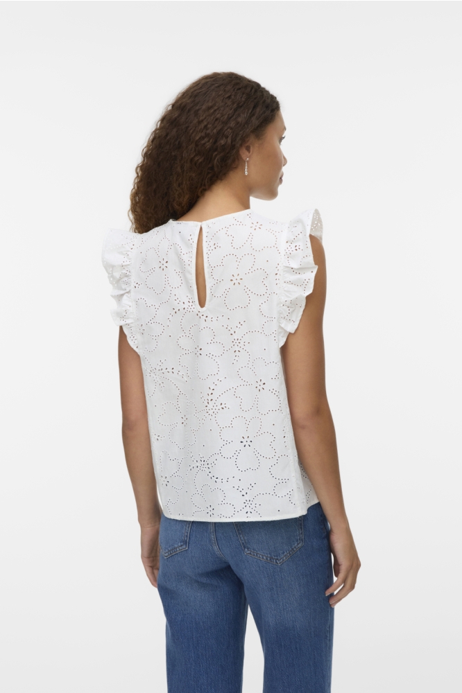 Vero Moda witte dames top | Model achteraanzicht