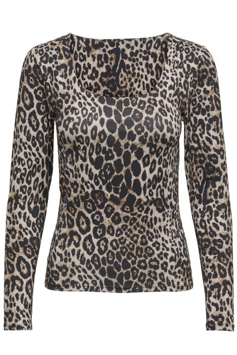 Only camel dames t-shirt | Vooraanzicht