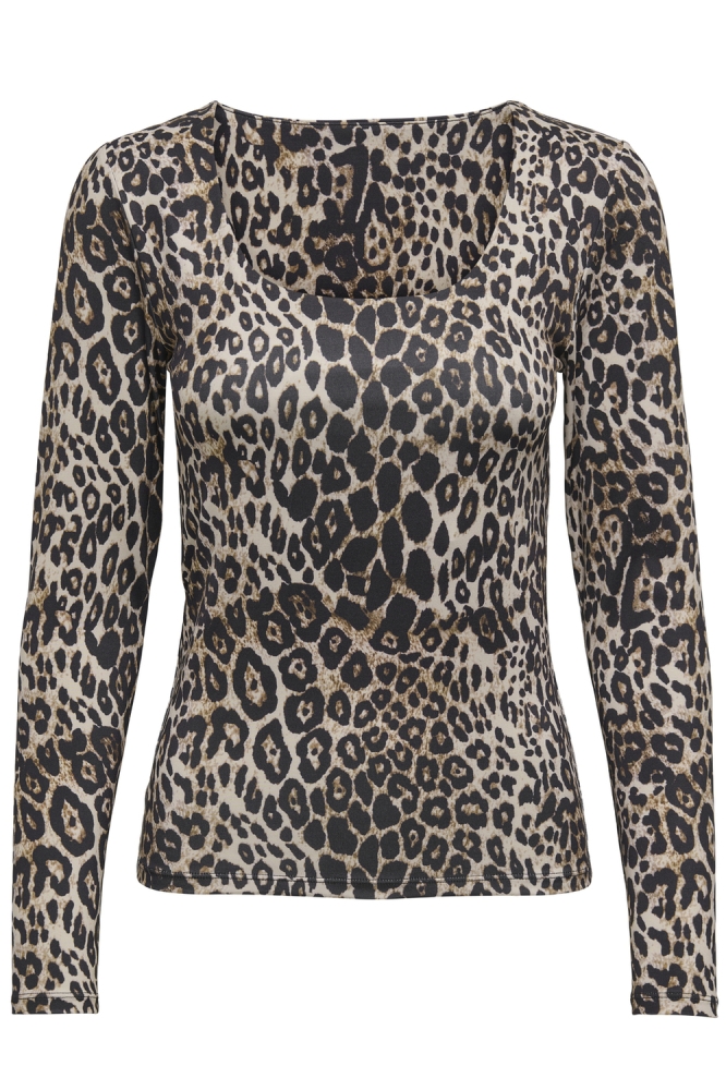 Only camel dames t-shirt | Vooraanzicht