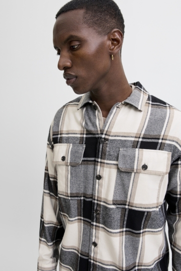 Jack & Jones Overhemd JJECHARGE OVERSHIRT LS NOOS 12278969 Crockery