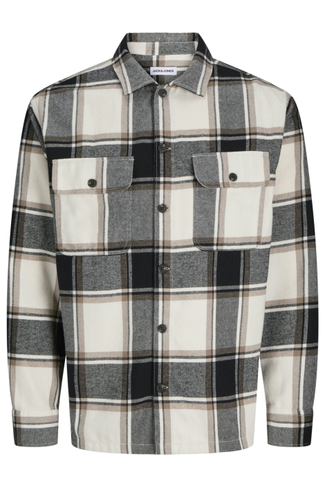 Jack & Jones beige heren overhemd | Vooraanzicht