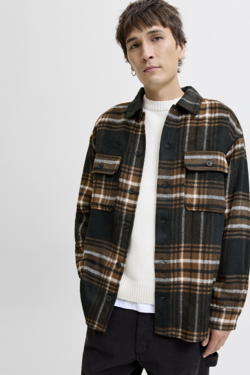 Jack & Jones JJEBRADLEY OLLIE OVERSHIRT LS NOOS 12257199 MONKS ROBE