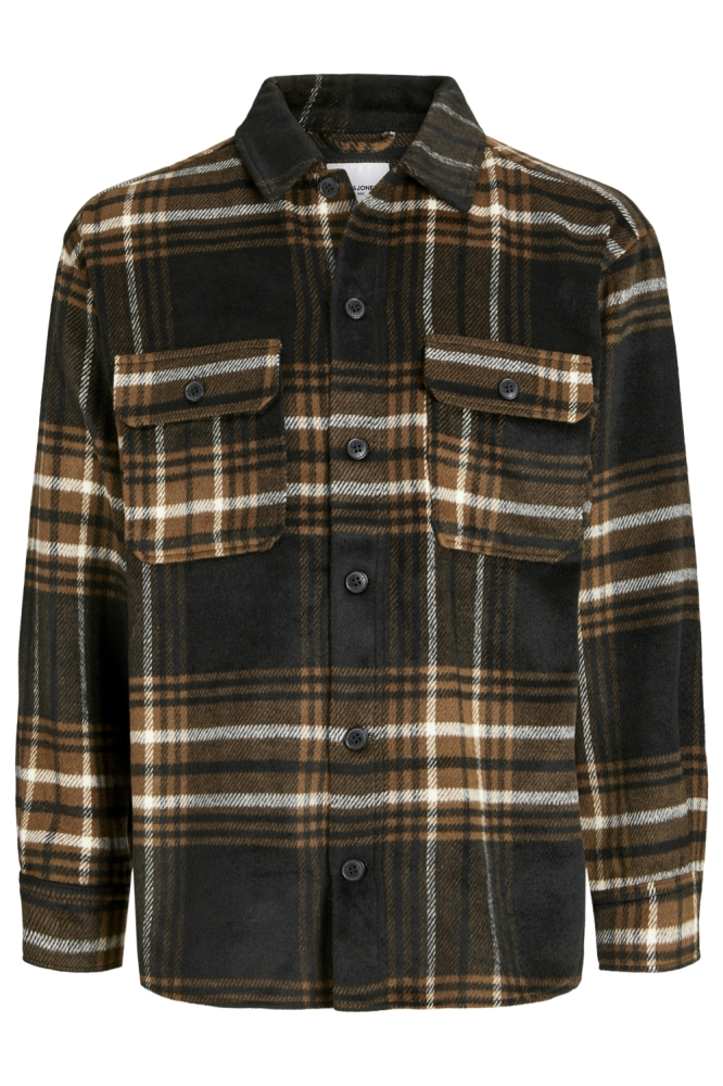 Jack & Jones camel heren overhemd | Vooraanzicht