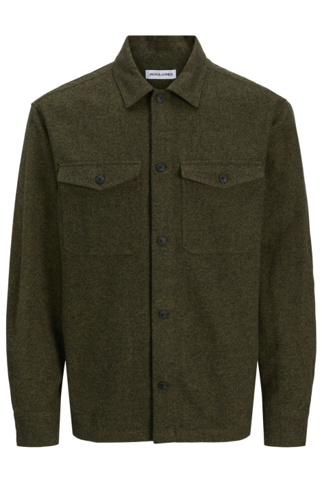 Jack & Jones groene heren overhemd | Vooraanzicht