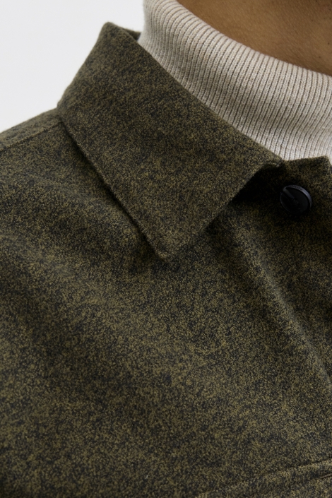 Jack & Jones groene heren overhemd | Close up