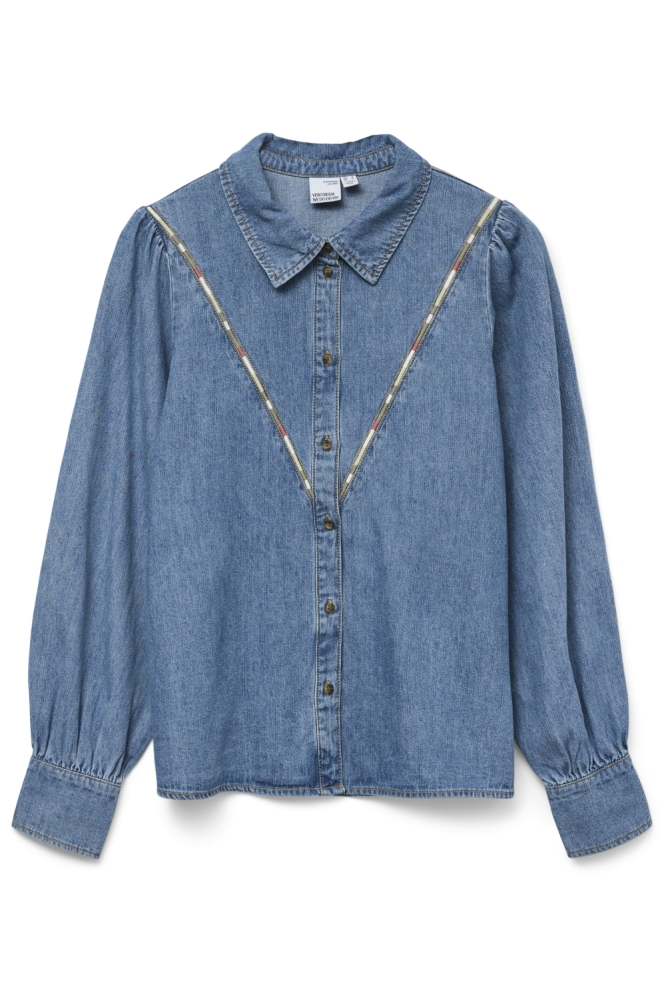 Vero Moda blauwe dames blouse | Vooraanzicht