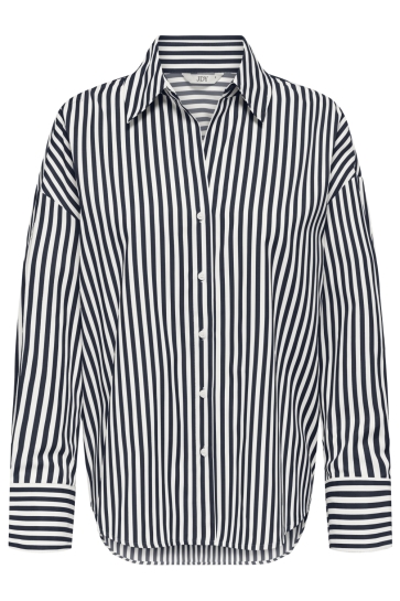 Jacqueline de Yong Blouse JDYVESPER L/S LOOSE SHIRT WVN NOOS 15338857 Cloud Dancer/TOTAL ECLIPSE