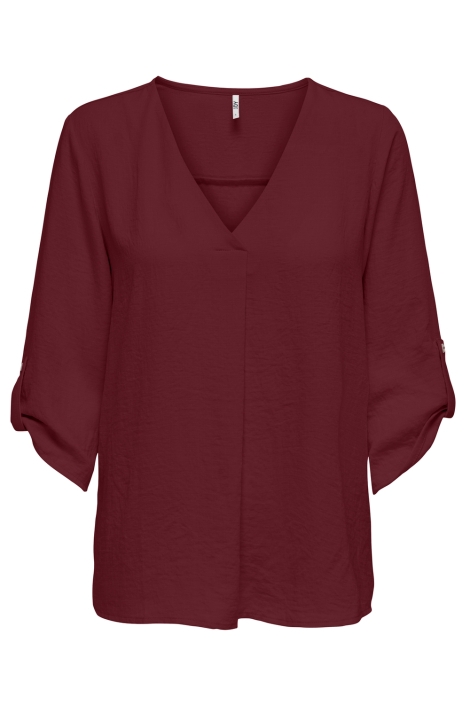 Jacqueline de Yong bordeaux dames blouse | Vooraanzicht
