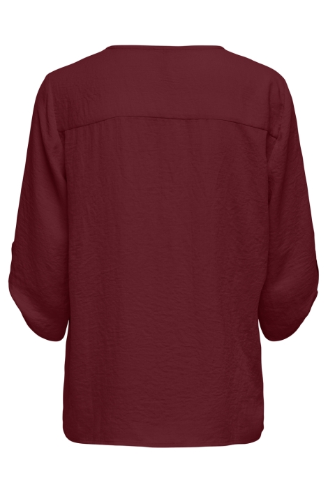 Jacqueline de Yong bordeaux dames blouse | Achteraanzicht