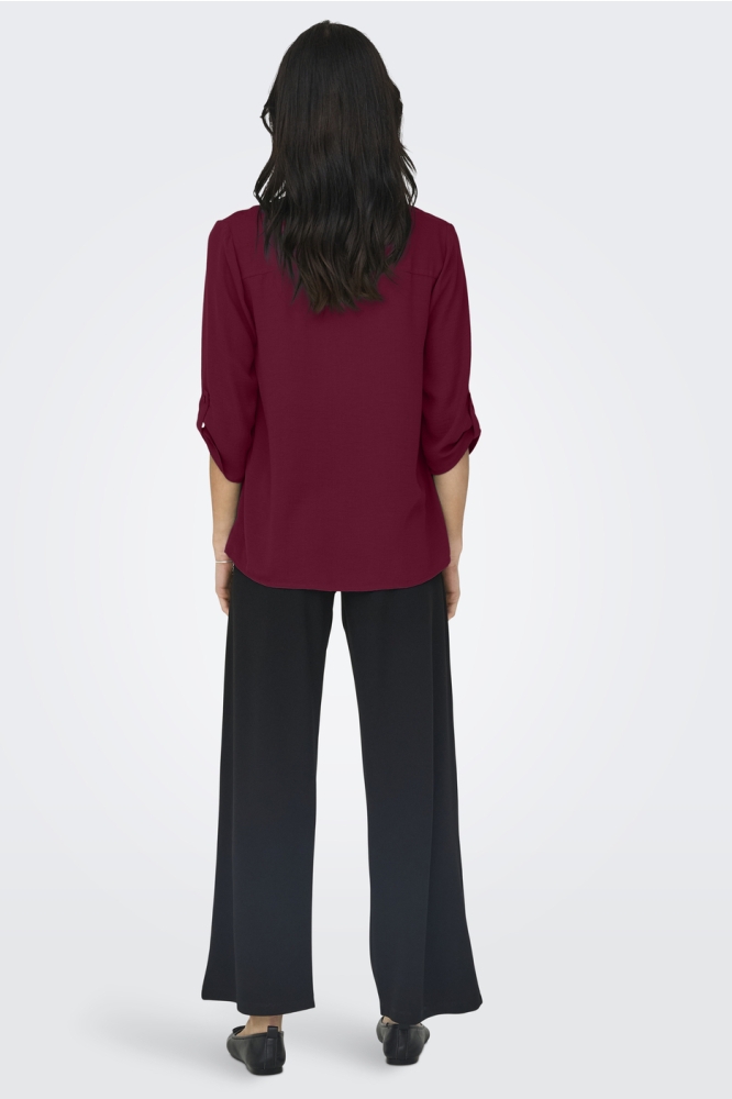 Jacqueline de Yong bordeaux dames blouse | Model
