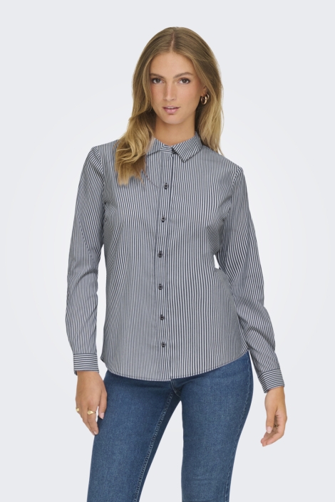 Jacqueline de Yong blauwe dames blouse | Model vooraanzicht