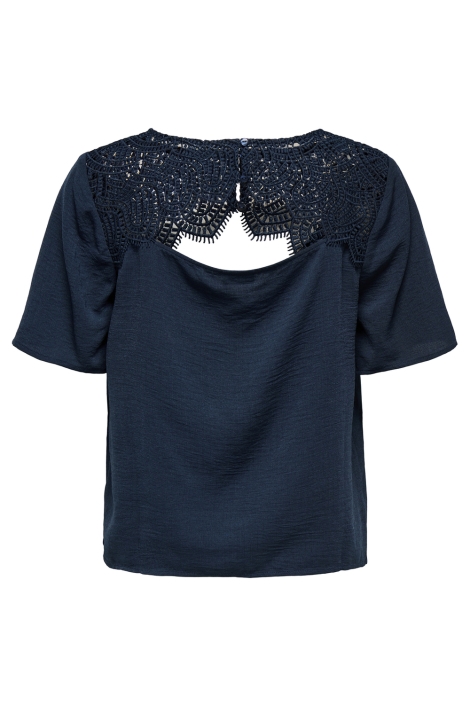 Jacqueline de Yong blauwe dames t-shirt | Achteraanzicht