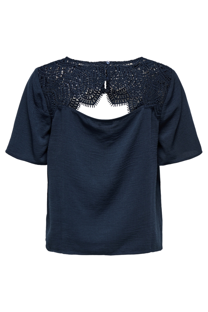 Jacqueline de Yong blauwe dames t-shirt | Achteraanzicht