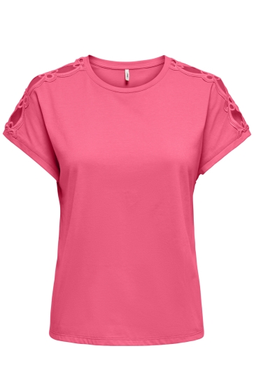 Only onlrosie s/s top cs jrs Roze