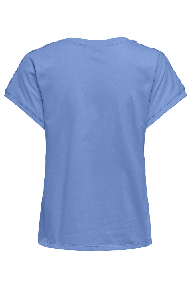 Only blauwe dames t-shirt | Achteraanzicht