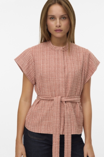 Vero Moda VMNINA SS BELT VEST TOP EXP 10340931 ROSE ELEGANCE