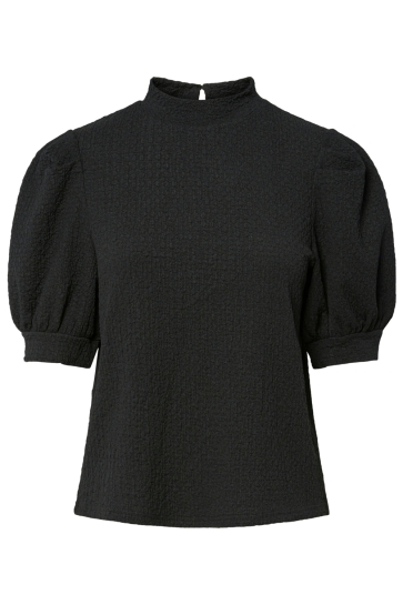 Pieces PCJAMAL 2/4 HIGH NECK TOP JRS BC 17159293 BLACK