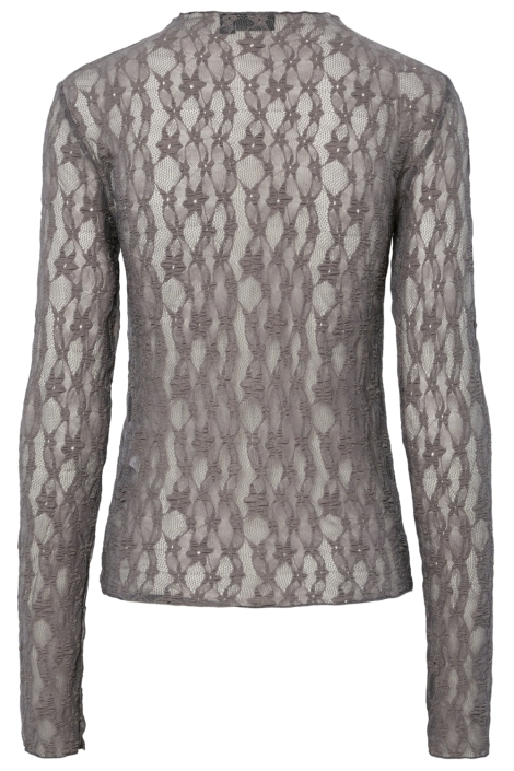 Pieces grijze dames t-shirt | Achteraanzicht