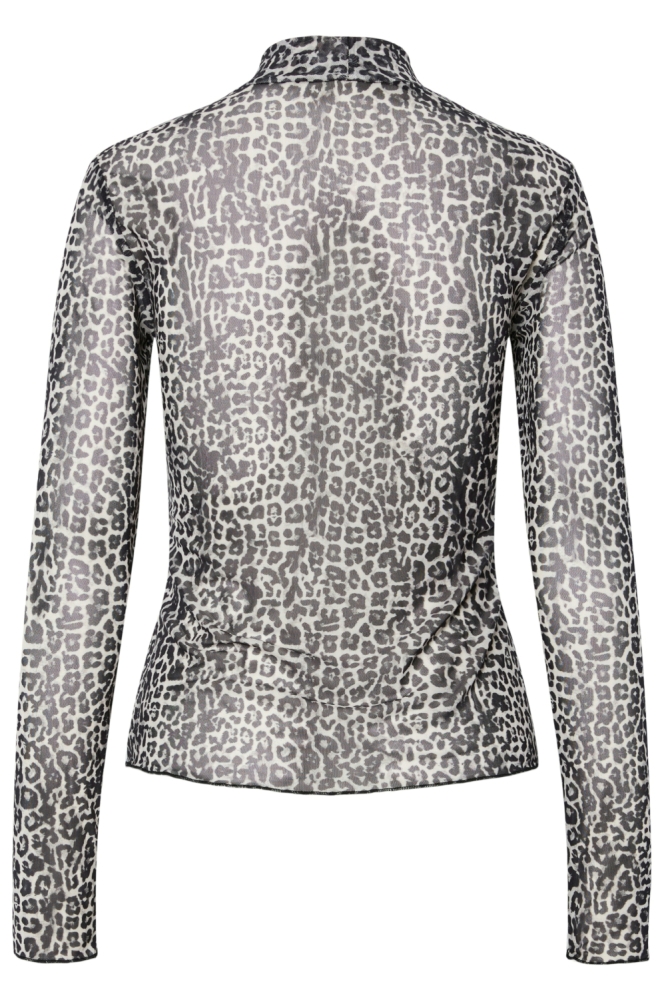 Pieces beige dames t-shirt | Achteraanzicht