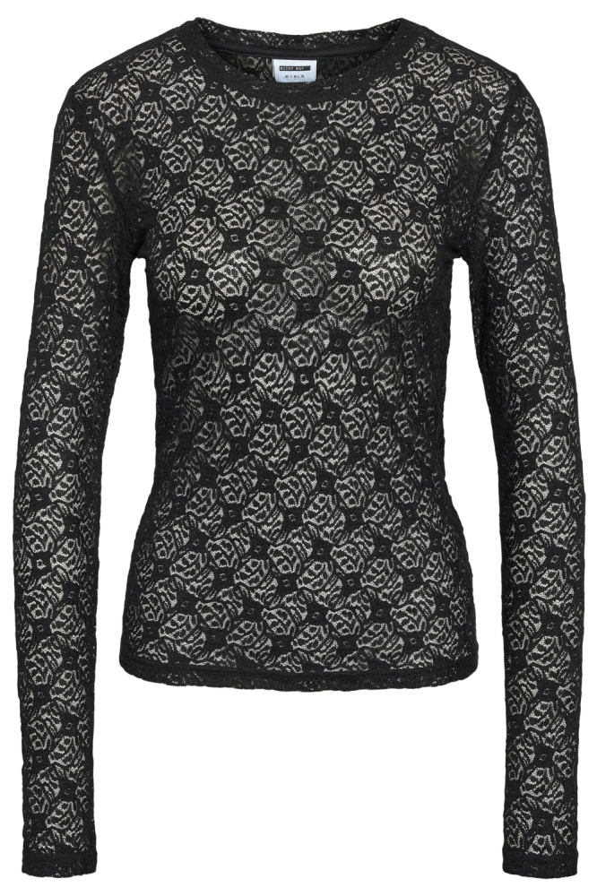 Noisy may zwarte dames t-shirt | Vooraanzicht