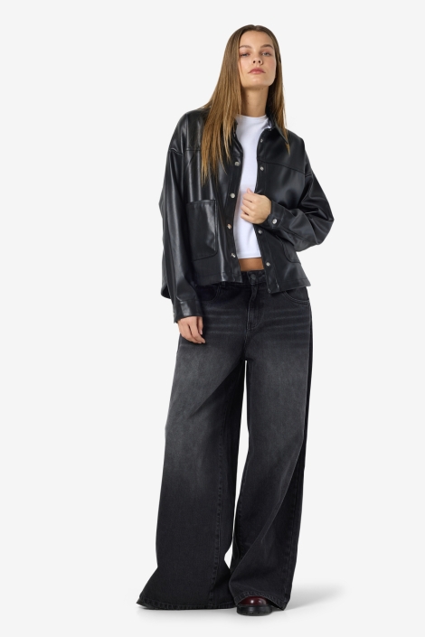 Noisy may zwarte dames blouse | Model