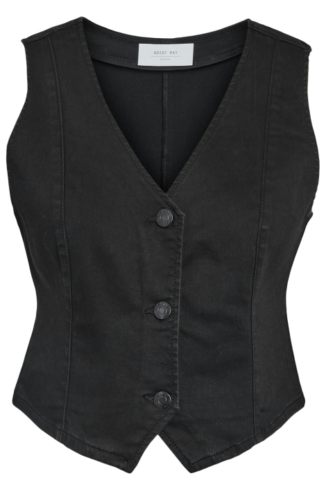 Noisy may zwarte dames gilet | Vooraanzicht