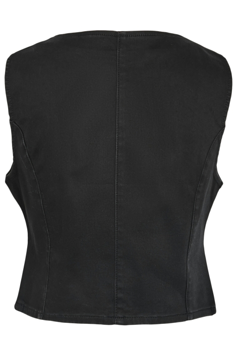Noisy may zwarte dames gilet | Achteraanzicht