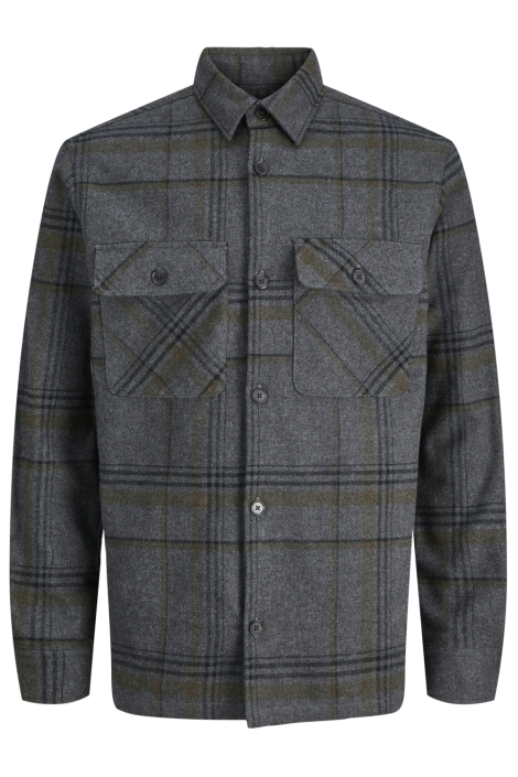 Jack & Jones grijze heren overhemd | Vooraanzicht