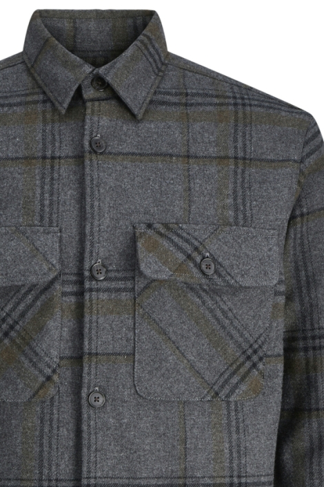 Jack & Jones grijze heren overhemd | Close up