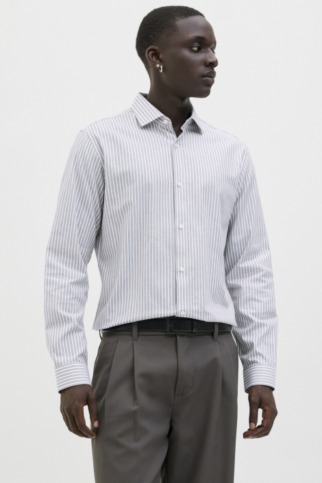 Jack & Jones witte heren overhemd | Model vooraanzicht