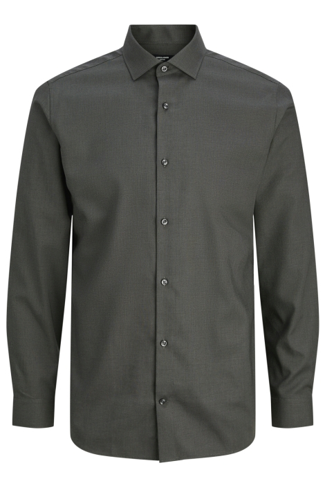 Jack & Jones grijze heren overhemd | Vooraanzicht