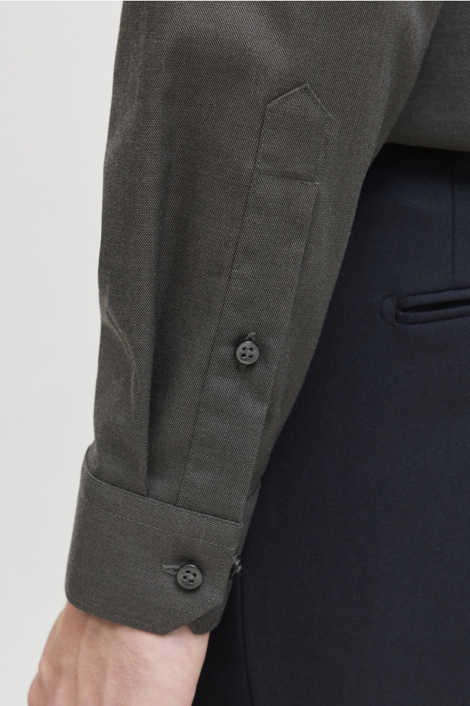 Jack & Jones grijze heren overhemd | Close up