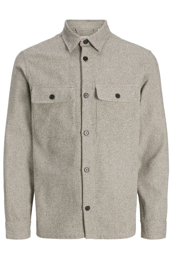 Jack & Jones grijze heren overhemd | Vooraanzicht