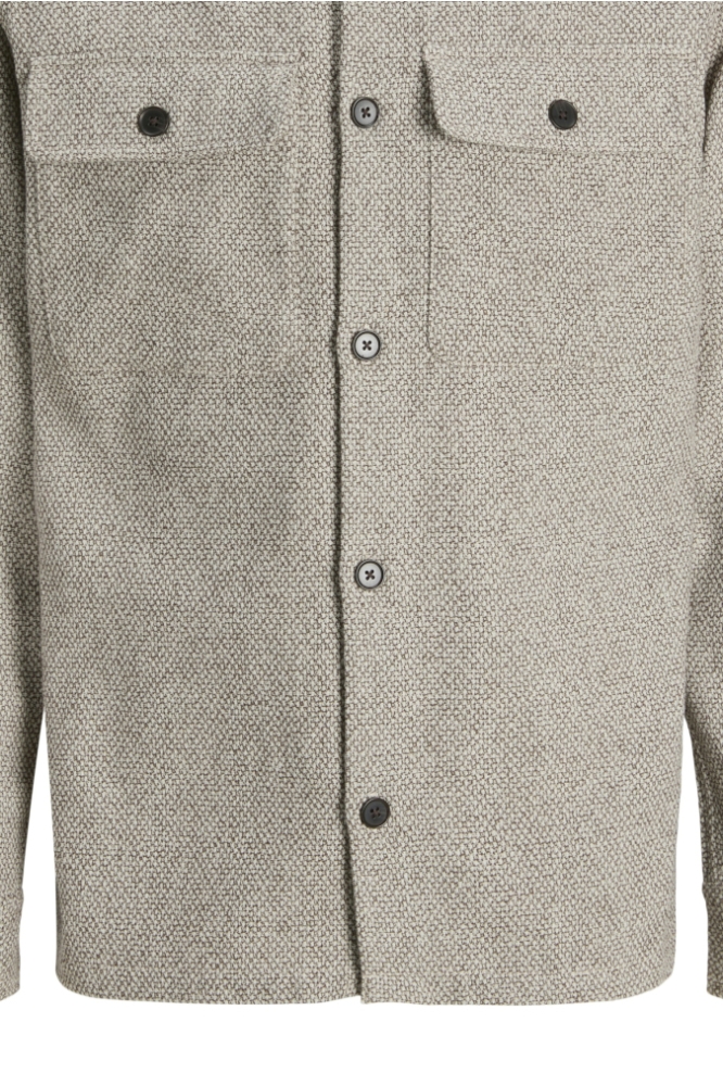 Jack & Jones grijze heren overhemd | Close up