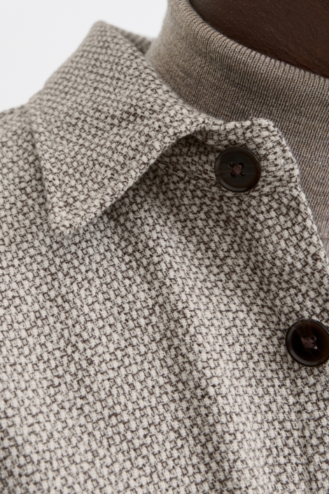 Jack & Jones grijze heren overhemd | Close up