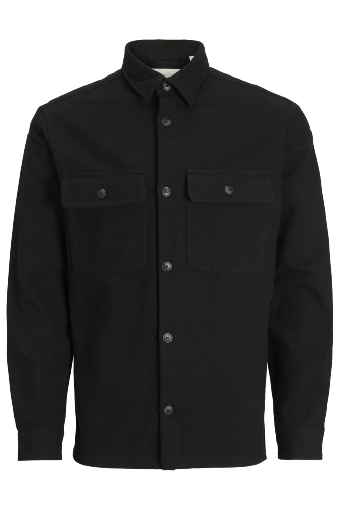 Jack & Jones zwarte heren overhemd | Vooraanzicht