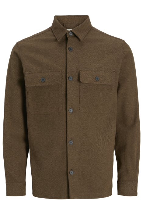 Jack & Jones bruine heren overhemd | Vooraanzicht